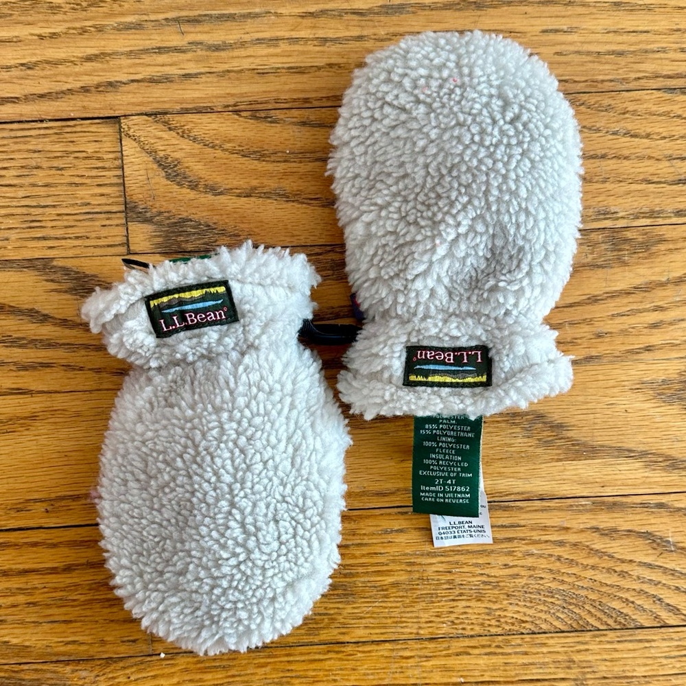 LL Bean Kids' Sherpa Mittens 2-4T
